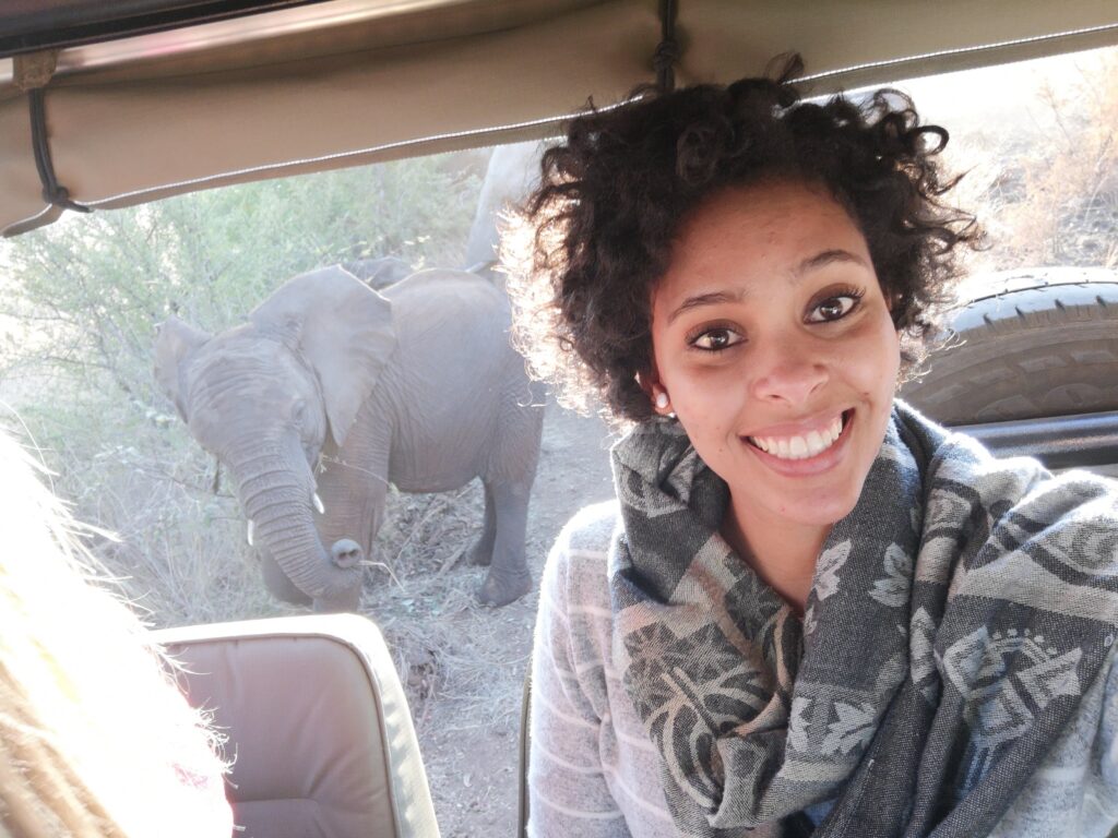 I managed to grab a quick selfie with an elephant